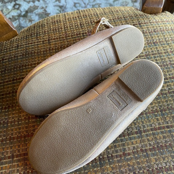 American Eagle Girls Gold Sparkle Ballet Flats Sandals Ankle Strap Size 13 - Picture 6 of 6